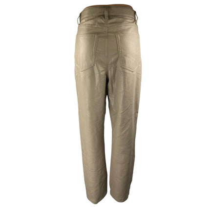 Abercrombie & Fitch The 90s Straight Ultra High Rise Beige Trousers Pants Size 8