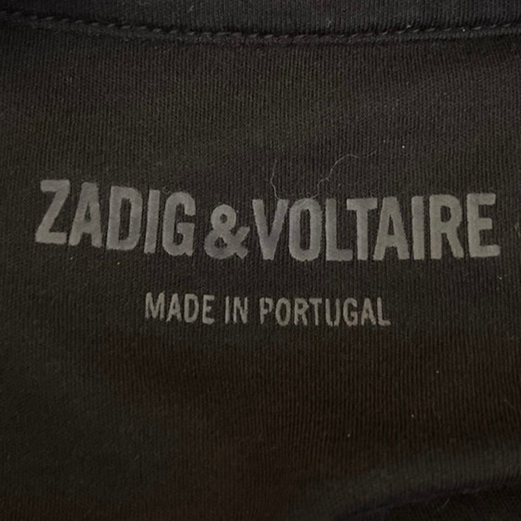 Zadig & Voltaire Black Rive Droite Art Is Truth Graphic Crew T Shirt Tee Size S