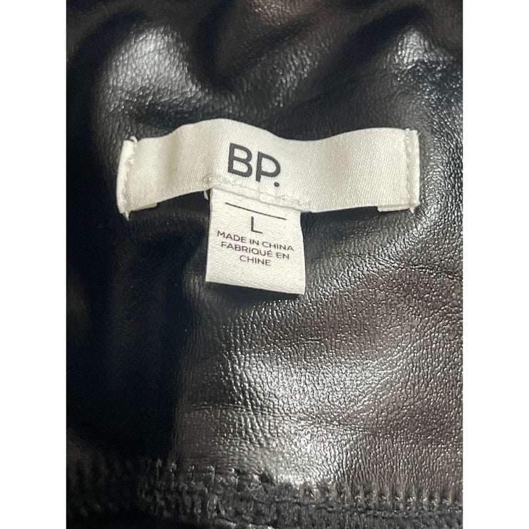 NEW BP. Women's Black Faux Leather Vegan High Waisted Leggings Pants Size L