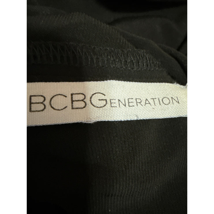 BCBGeneration Black Sleeveless V-Neck Faux Wrap Tank Sheath Mini Dress Size S