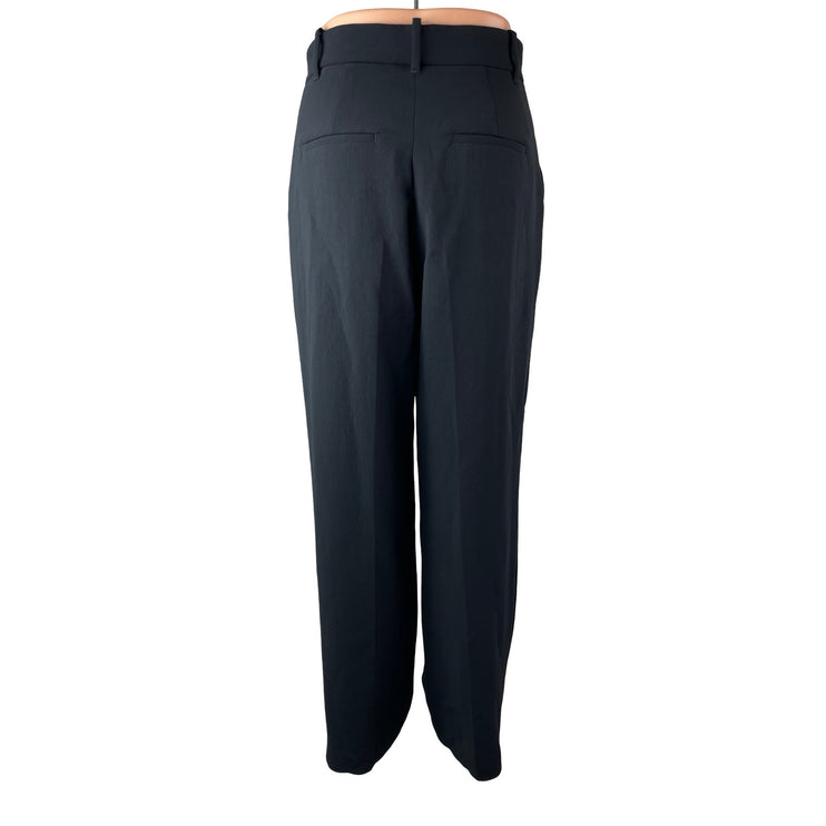 Aritzia Wilfred Women's Black Pleated High Rise Wide Leg Trousers Pants Size 2