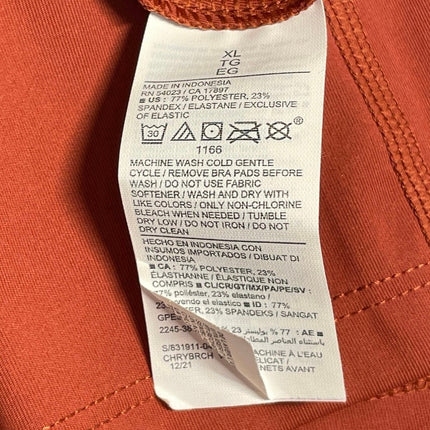 Old Navy Sienna Birch Powersoft Orange Sleeveless Athletic Mini A-Line Dress XL