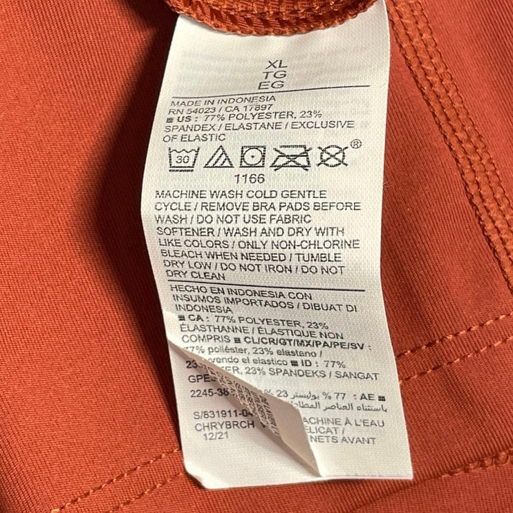 Old Navy Sienna Birch Powersoft Orange Sleeveless Athletic Mini A-Line Dress XL