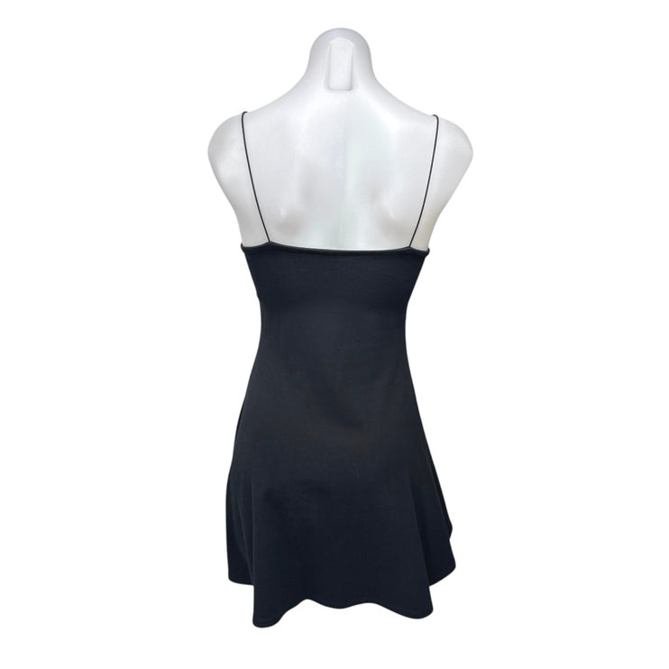 Angie Black Sleeveless Scoop Neck Cami Camisole Skater A Line Mini Dress Size S