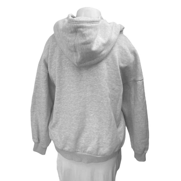 Automet Gray Fleece Long Sleeve Pockets Hooded Hoodie Sweatshirt Sweater Size XL