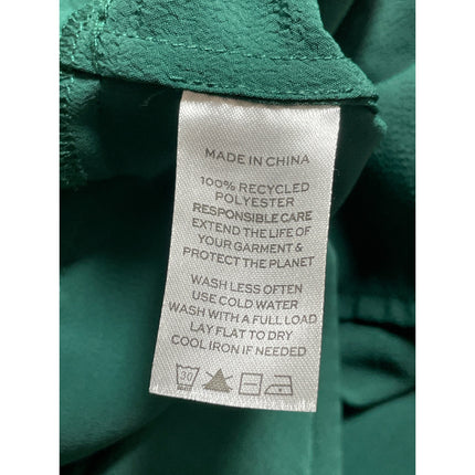 Hill House Home The Louisa Crepe Green Half Sleeve Smocked A Line Midi Dress M