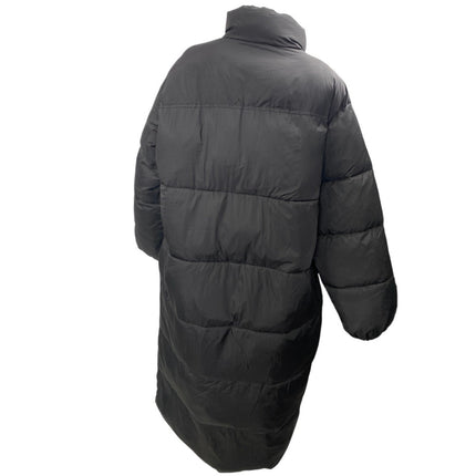 Good American Long Line Women's Black Pocket Full Zip Puffer Coat Jacket Size 3