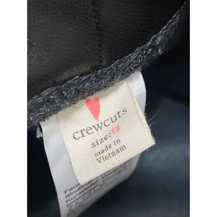 J.Crew Crewcuts Black High Waisted Faux Leather Vegan Leggings Pants Size 12