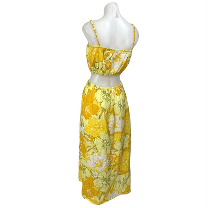 navy blue dress for baby girl Yellow Floral Mini Dress - Sequin Mini Dress - A-line Mini Dress main image 1