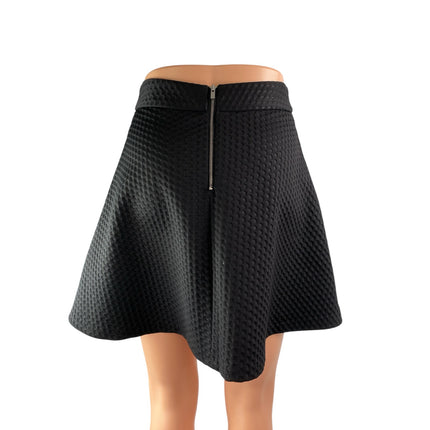 Banana Republic Women's Black Textured High Waisted A Line Mini Skirt Size 0