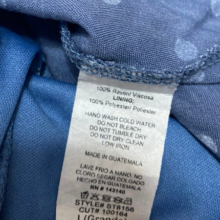 Style Rack Women's Blue Polka Dot Sleeveless Cowl Neck Cami Camisole Tank Top L