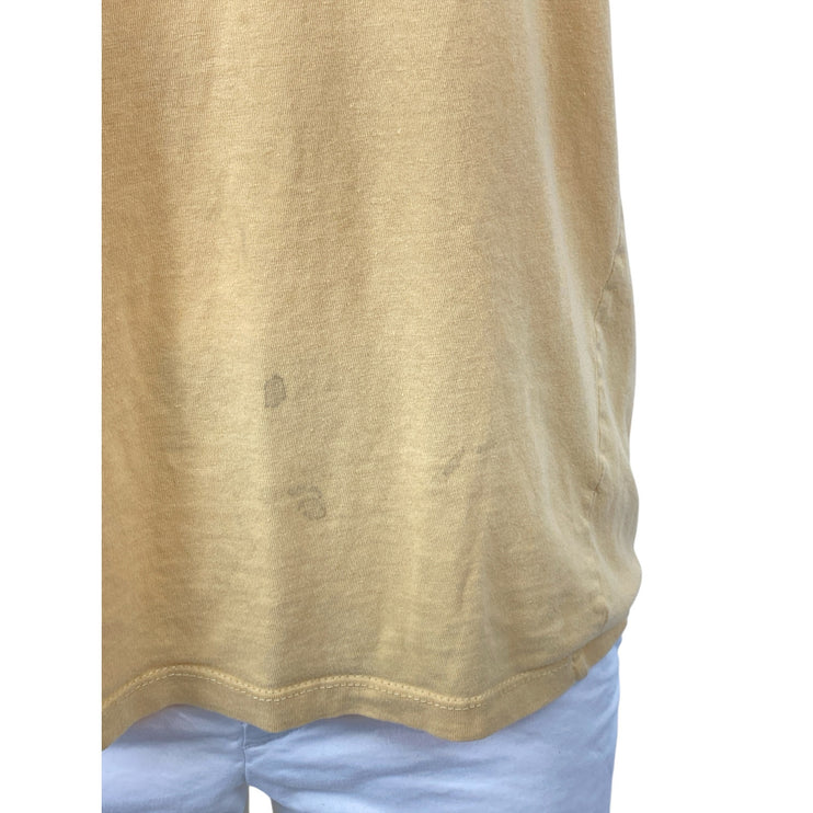 Vans Men's Yellow Logo Short Sleeve Crew Neck Custom Fit T Shirt Tee Top Size M