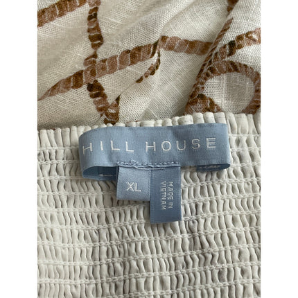 Hill House Home The Margot White Knot Linen Sleeveless Fit & Flare Mini Dress XL