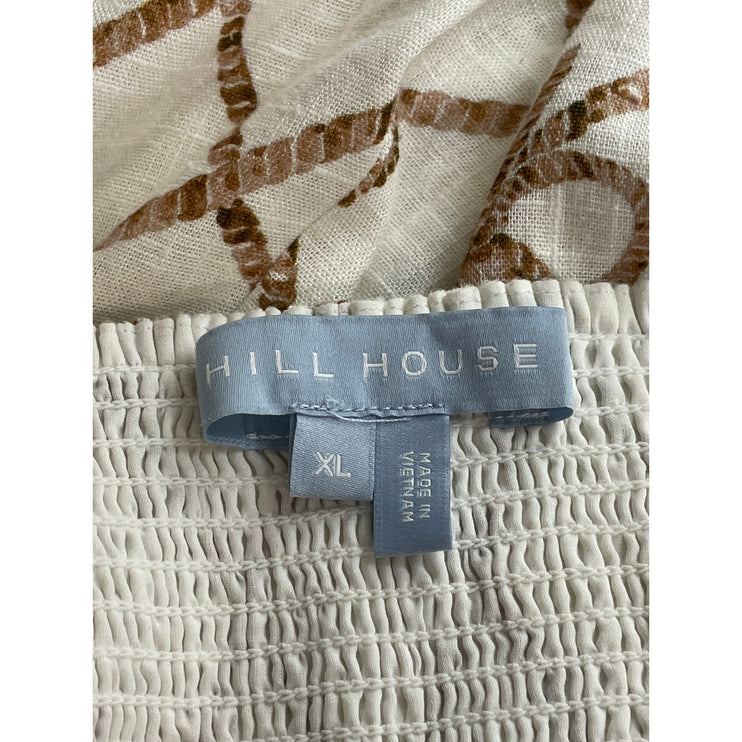 Hill House Home The Margot White Knot Linen Sleeveless Fit & Flare Mini Dress XL