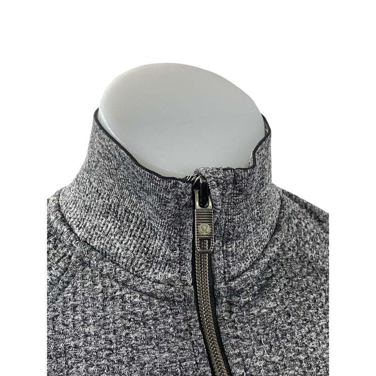 Lululemon Women's Gray Half Zip Ribbed Knit Long Sleeve Sweatshirt Top Size 4