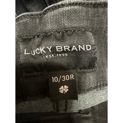 Lucky Brand Women's Black High Waist Frayed Bootcut Flared Denim Jeans Pants 10