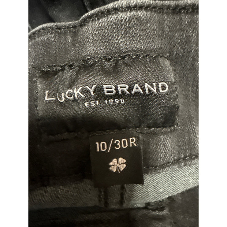 Lucky Brand Women's Black High Waist Frayed Bootcut Flared Denim Jeans Pants 10