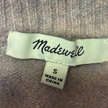 Madewell Women's Purple Wool Alpaca Knit Long Sleeve Crew Neck Sweater Top Sz S