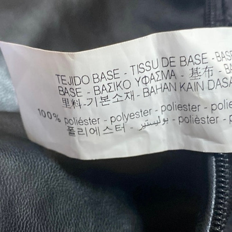 Zara Women's Black Faux Vegan Leather Zipper Mini Straight Pencil Skirt Size XS