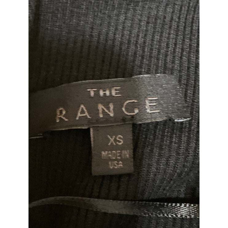 The Range Women's Black One Shoulder Ribbed Knit Sleeveless Blouse Top Size XS