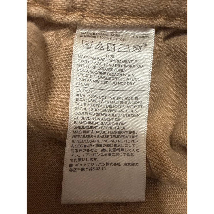 Banana Republic Womens Brown High Rise Barrel Wide Leg Cargo Denim Jeans Pants 4