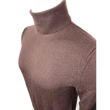 Banana Republic Men's Brown 100% Wool Turtleneck Long Sleeve Sweater Top Size M