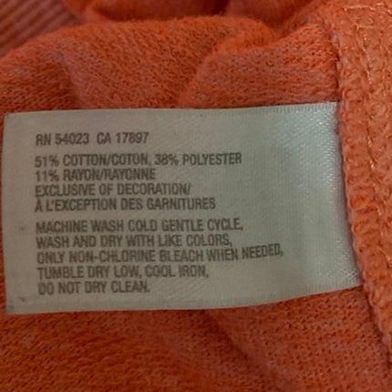 Gap Fit Women's Coral Orange Long Sleeve Cowl Neck Sweatshirt Sweater Top Size M