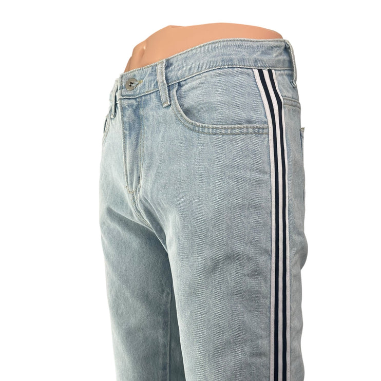 Triple J Men's Light Wash Blue Mid Rise Slim Fit Straight Denim Jeans Pants Sz S