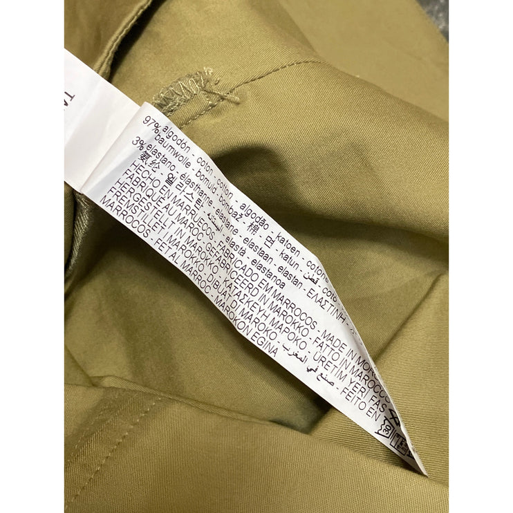 Zara Women's Green High Waisted Pleated A Line Cargo Skort Skirt Shorts Size S