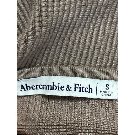 Abercrombie & Fitch Beige Ribbed Knit High Neck Sleeveless Sweater Tank Top S