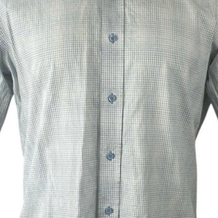 Saks Fifth Avenue RED Check Plaid Collared Long Sleeve Button Down Shirt Top 16