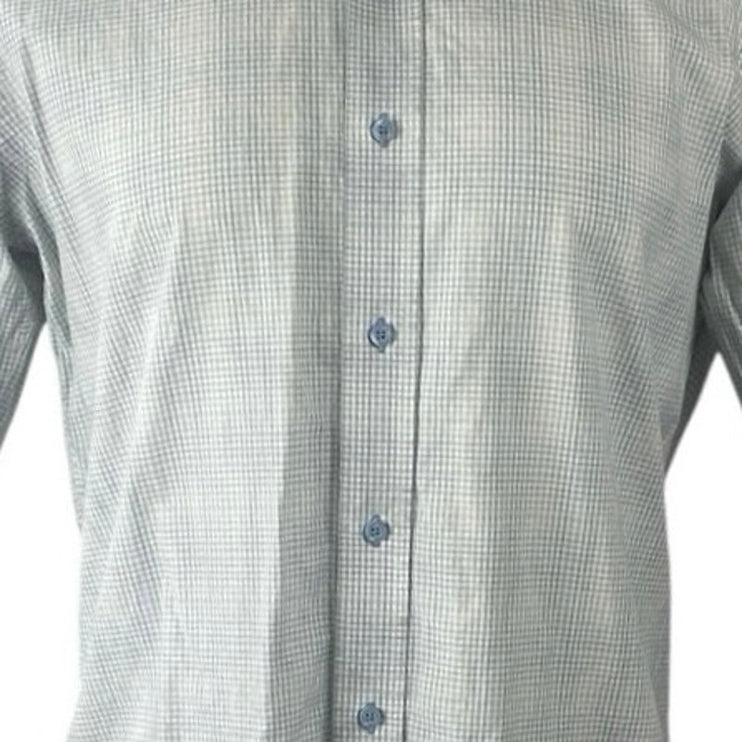 Saks Fifth Avenue RED Check Plaid Collared Long Sleeve Button Down Shirt Top 16