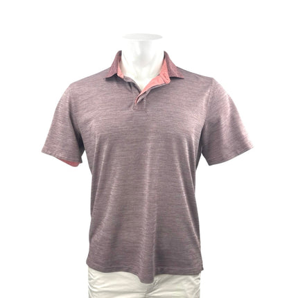 Untuckit Men's Purple Short Sleeve Collared Golf Tennis Polo Shirt Top Size M
