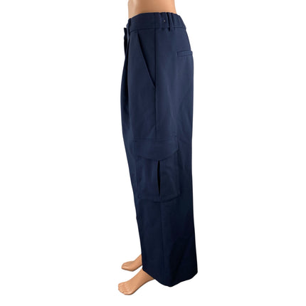 Abercrombie & Fitch Women's Navy Blue High Rise Cargo Wide Leg Trousers Pants 29