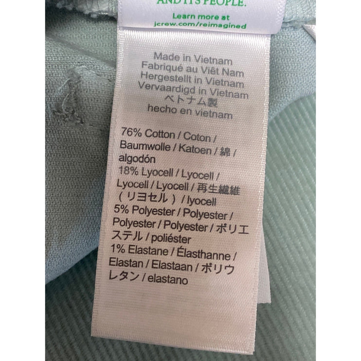 J.Crew Vintage Slim Straight Women's Green Corduroy High Rise Trousers Pants 28