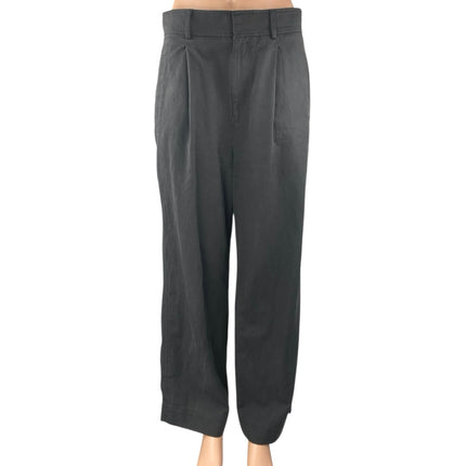 Everlane Women's Black High Waisted Pleated Wide Leg Trousers Pants Size 6S