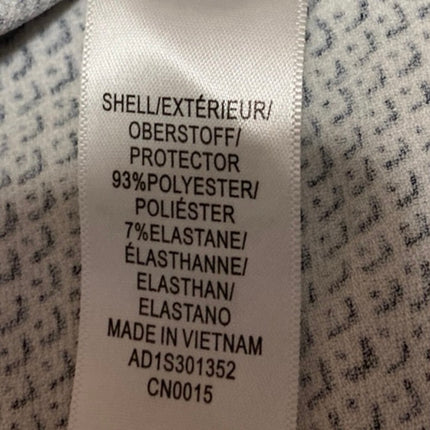 Adrianna Papell Women's White Black Abstract Ruffle Sleeve Blouse Top Size L