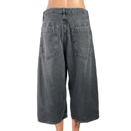 Urban Outfitters BDG Women's Black High Rise Wide Leg Baggy Crop Denim Jeans 27