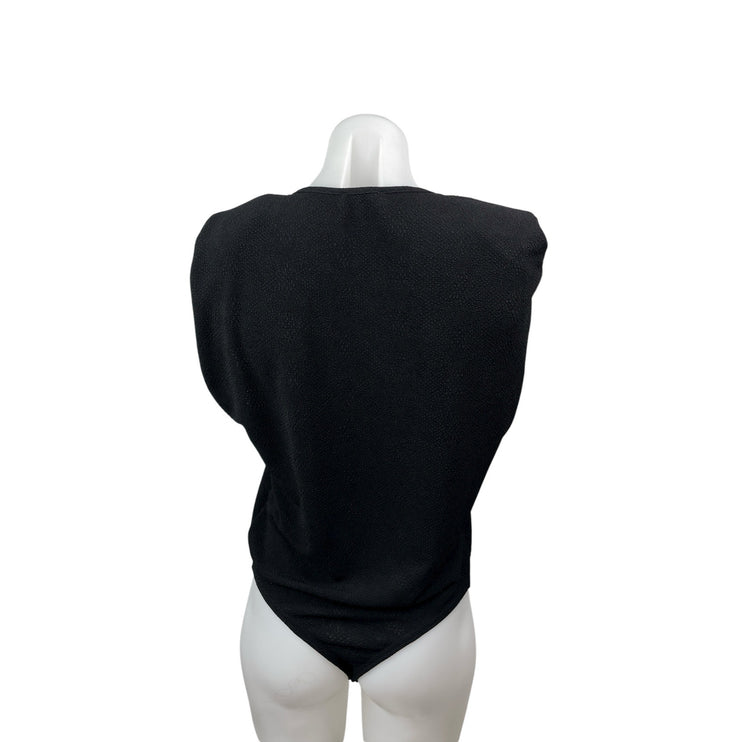 WeWoreWhat Danielle Berstein Women's Black Sleeveless Muscle Tank Bodysuit Top M