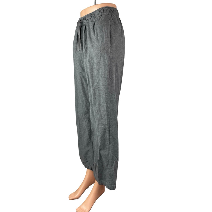 Uniqlo Women's Gray Drawstring Wide Leg High Rise Lounge Trousers Pants Size S