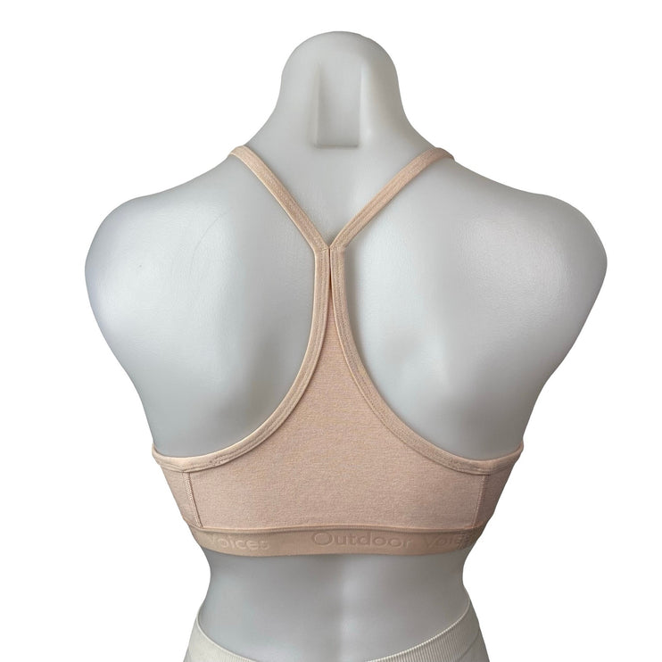 Outdoor Voices Steeplechase Pink Racerback Yoga Athletic Sports Bra Crop Top S