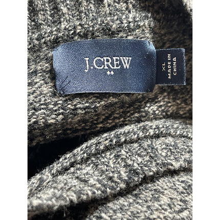 J.Crew Women's Gray 100% Lambswool Crew Neck Long Sleeve Sweater Top Size XL