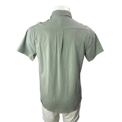 J.Crew Men's Green Chest Pocket Short Sleeve Casual Button Down Shirt Top Size L