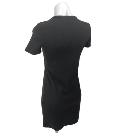Aritzia Wilfred Free Black Short Sleeve Ribbed Knit Sweater Mini Bodyc Brie Aritzia Wilfred Free Black Short Sleeve Ribbed Knit Sweater Mini Bodyc Brie