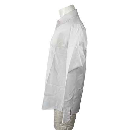 TMG Italy Men's White Career Long Sleeve Button Down Dress Shirt Top Size 16