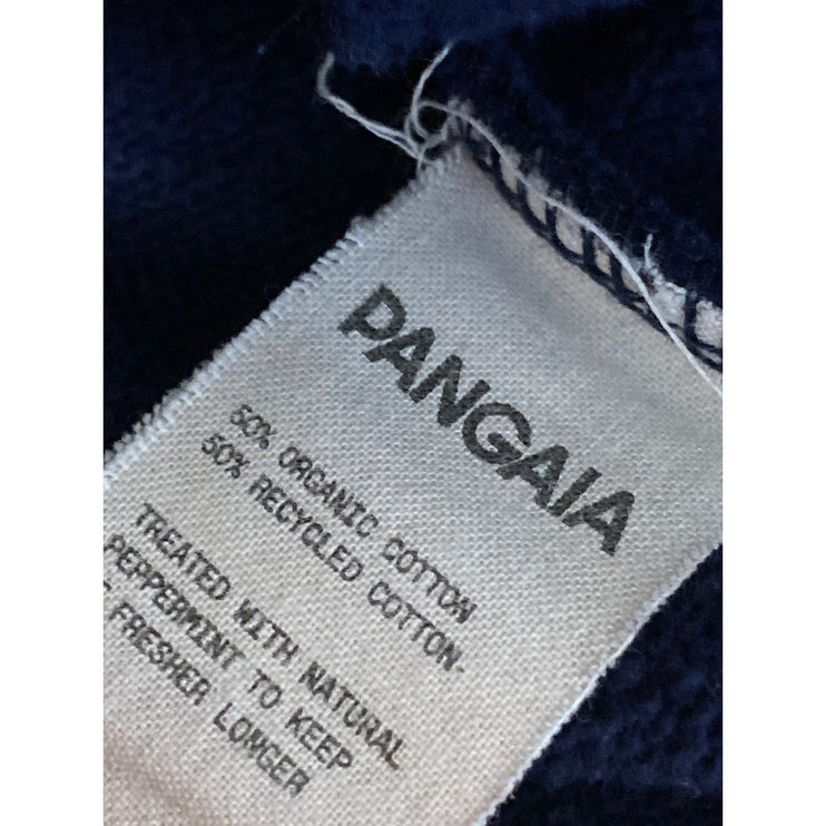 Pangaia Men's Navy Blue Logo Long Sleeve Hoodie Hooded Sweatshirt Top Size L