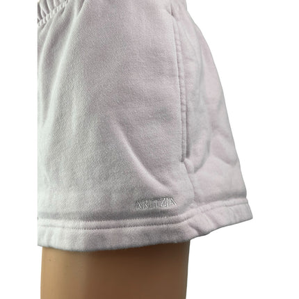 Aritzia Sweatfleece Women's Purple Lilac Boyfriend Fit Lounge Mini Shorts Size S