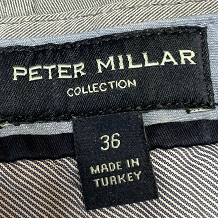Peter Millar Men's Gray Straight Leg Mid Rise Career Trousers Pants Size 36