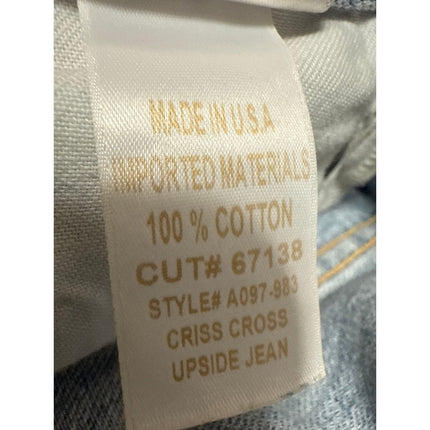 Agolde Criss Cross Women's Blue Light Wash High Rise Straight Denim Jeans Sz 23