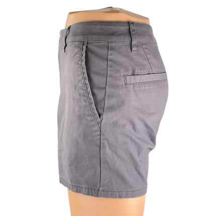 Asos Design Men's Gray High Rise Pockets Skinny Casual Chino Bermuda Shorts 30